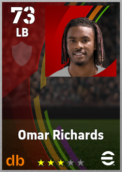 Omar Richards eFootball player card