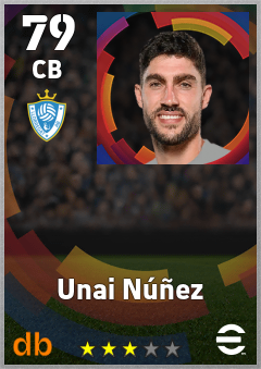 Unai Núñez — CB, OVR 79, MAX 79