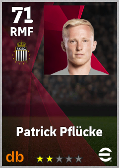 Patrick Pflücke — RMF, OVR 71, MAX 71