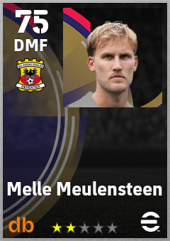 Melle Meulensteen — DMF, OVR 75, MAX 75
