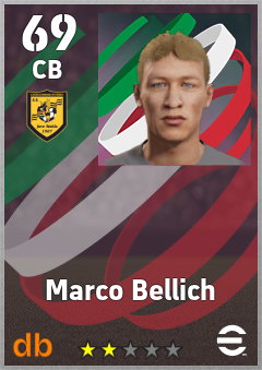 Marco Bellich — CB, OVR 69, MAX 69