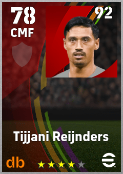Tijjani Reijnders — CMF, OVR 78, MAX 92