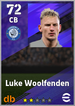 Luke Woolfenden — CB, OVR 72, MAX 72