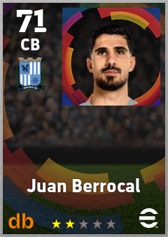 Juan Berrocal — CB, OVR 71, MAX 71