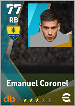 Emanuel Coronel — RB, OVR 77, MAX 77