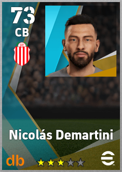 Nicolás Demartini — CB, OVR 73, MAX 73