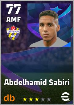 Abdelhamid Sabiri — AMF, OVR 77, MAX 77