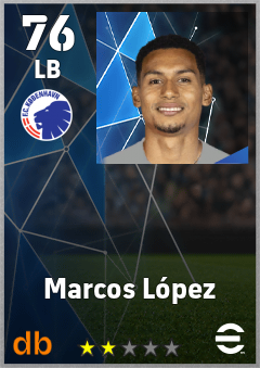Marcos López — LB, OVR 76, MAX 76