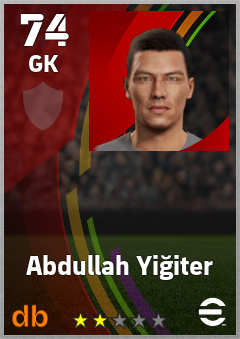 Abdullah Yiğiter — GK, OVR 74, MAX 74