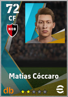 Matías Cóccaro — CF, OVR 72, MAX 72