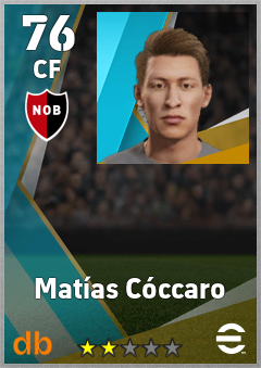 Matías Cóccaro — CF, OVR 76, MAX 76