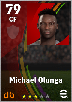 Michael Olunga — CF, OVR 79, MAX 79