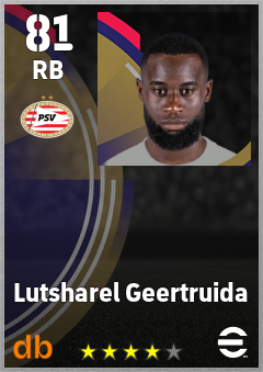 Lutsharel Geertruida — RB, OVR 81, MAX 81
