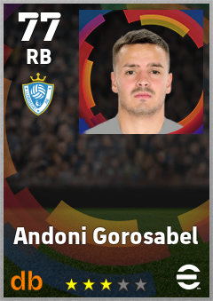 Andoni Gorosabel — RB, OVR 77, MAX 77