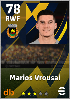 Marios Vrousai — RWF, OVR 78, MAX 78