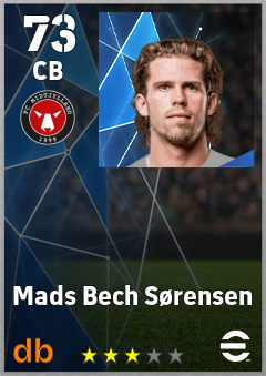 Mads Bech Sørensen — CB, OVR 73, MAX 73