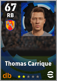 Thomas Carrique — RB, OVR 67, MAX 67