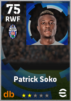 Patrick Soko — RWF, OVR 75, MAX 75