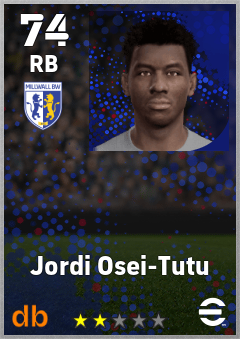 Jordi Osei-Tutu — RB, OVR 74, MAX 74
