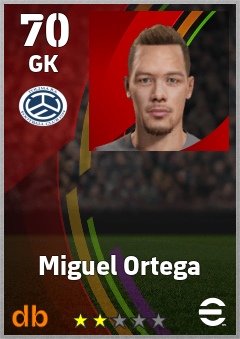 Miguel Ortega — GK, OVR 70, MAX 70