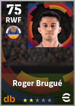 Roger Brugué — RWF, OVR 75, MAX 75