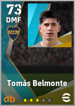 Tomás Belmonte — DMF, OVR 73, MAX 73