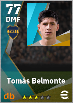 Tomás Belmonte — DMF, OVR 77, MAX 77