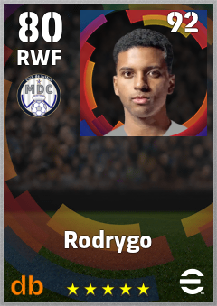 Rodrygo eFootball player card