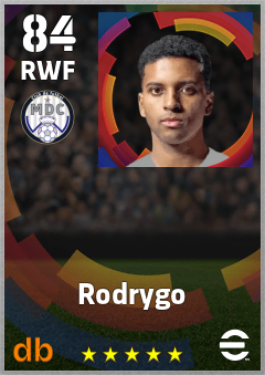 Rodrygo eFootball player card