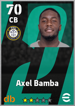 Axel Bamba — CB, OVR 70, MAX 70