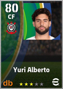 Yuri Alberto — CF, OVR 80, MAX 80
