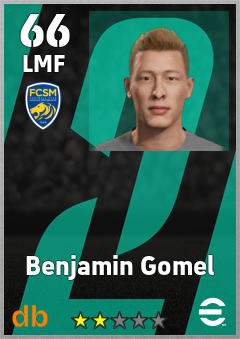 Benjamin Gomel — LMF, OVR 66, MAX 66