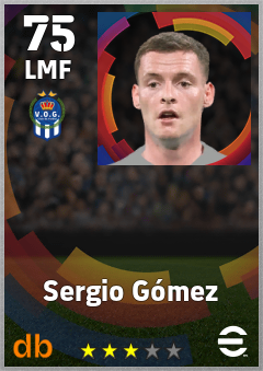 Sergio Gómez eFootball player card