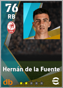Hernán de la Fuente — RB, OVR 76, MAX 76