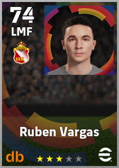 Ruben Vargas eFootball player card