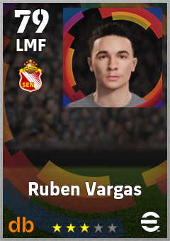 Ruben Vargas eFootball player card