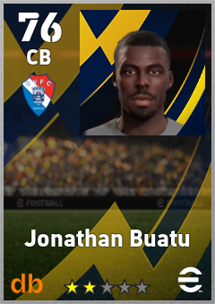 Jonathan Buatu — CB, OVR 76, MAX 76