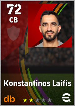 Konstantinos Laifis — CB, OVR 72, MAX 72