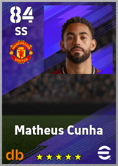 Matheus Cunha — SS, OVR 84, MAX 92