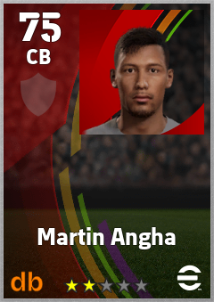 Martin Angha — CB, OVR 75, MAX 75