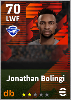 Jonathan Bolingi — LWF, OVR 70, MAX 70