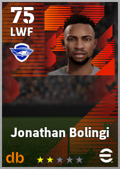Jonathan Bolingi — LWF, OVR 75, MAX 75