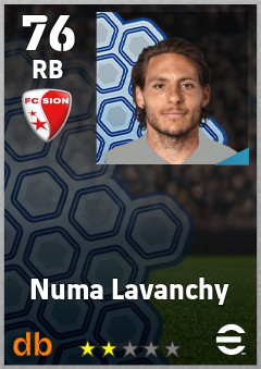Numa Lavanchy — RB, OVR 76, MAX 76