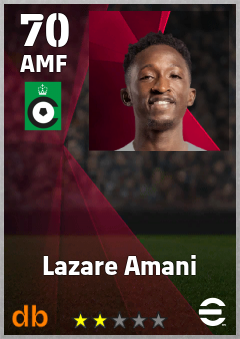 Lazare Amani — AMF, OVR 70, MAX 70