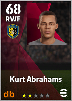 Kurt Abrahams — RWF, OVR 68, MAX 68