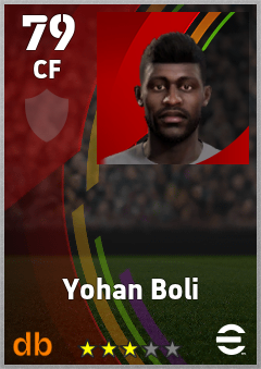 Yohan Boli — CF, OVR 79, MAX 79