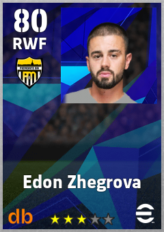 Edon Zhegrova — RWF, OVR 80, MAX 80