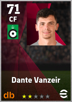 Dante Vanzeir — CF, OVR 71, MAX 71