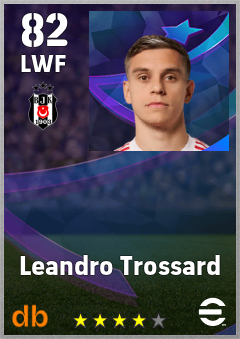 Leandro Trossard — LWF, OVR 82, MAX 88