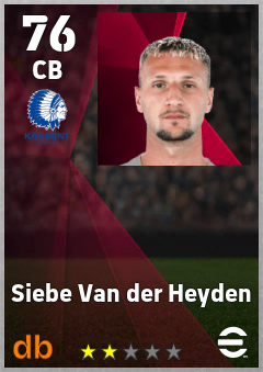 Siebe Van der Heyden eFootball player card